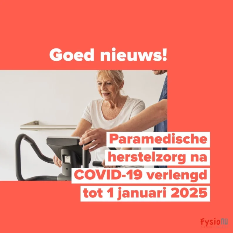 Paramedische herstelzorg COVID verlengd!